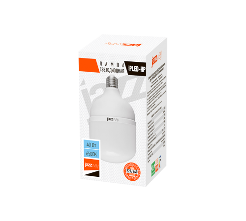 Лампа светодиодная мощная PLED-HP-T120 40w 6500K E27/E40 (переходник в компл.)   .1038944A  Jazzway