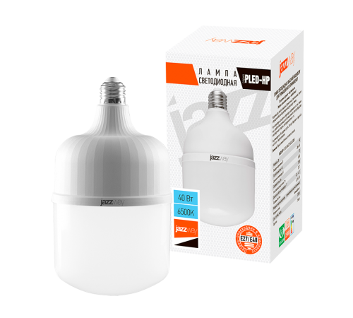 Лампа светодиодная мощная PLED-HP-T120 40w 6500K E27/E40 (переходник в компл.)   .1038944A  Jazzway