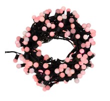 Гирлянда "Мультишарики" 17,5мм, 20 м, черный ПВХ, 200 диодов, цвет красный  303-502  NEON-NIGHT