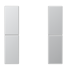 комплект накладок 2гр алюминий AL2502TSA Jung