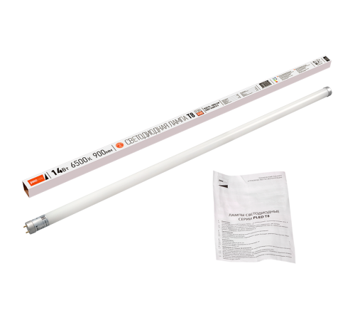 Лампа светодиодная трубчатая PLED T8 - 900GL 14w FROST 6500K 230V/50Hz (стекло)  .5022010  Jazzway