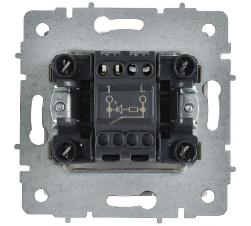 BRITE Выключатель 1-клавишный с индикацией 10А ВС10-1-1-БрАБ арктический белый   BR-V10-1-10-K91  IEK