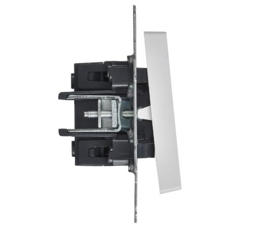 BRITE Выключатель 1-клавишный проходной с индикацией 10А ВС10-1-7-БрАБ арктический белый   BR-V12-1-10-K91  IEK