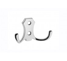 Крючок 2405, 2-х рожковый, хром (1 шт)  - пакет   129917  Tech-KREP