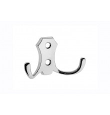 Крючок 2405, 2-х рожковый, хром (1 шт)  - пакет   129917  Tech-KREP