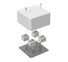 Коробка огнестойкая для кабель-канала 40-0460-FR6.0-8 Е15-Е60 (латунь) 85х85х45 IP42 8p, 6.0 мм.кв. 40-0460-FR6.0-8-Е60  Промрукав