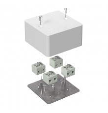 Коробка огнестойкая для кабель-канала 40-0460-FR6.0-8 Е15-Е60 (латунь) 85х85х45 IP42 8p, 6.0 мм.кв. 40-0460-FR6.0-8-Е60  Промрукав