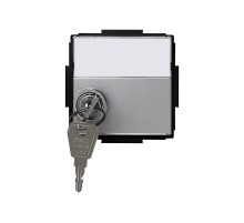 Simon 27 Крышка откидная для розетки с универсальным замком, (+ключ 2шт), IP44, IK09, Scudo, Top Impact, алюм  2705091-033  Simon