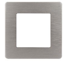 Рамка для розеток и выключателей  Серия 12 12-5101-16 на 1 пост, Сатин, титан  Б0065745  ЭРА