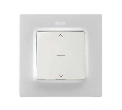 Клавиша для трехпозиционного выключателя жалюзи с пиктограммой "стрелки" белого матового цвета S82 Concept  8200033-090  Simon