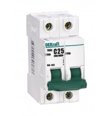 Выключатель автоматический двухполюсный ВА-103 10А C 6кА  12072DEK  DEKraft