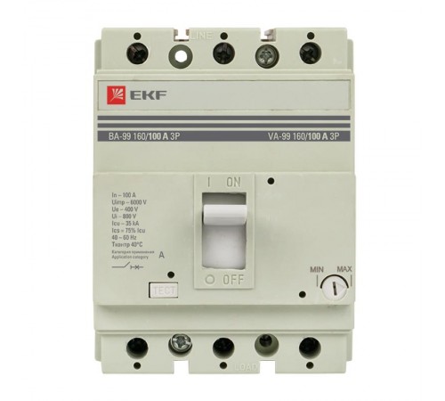 Выключатель автоматический ВА-99 160/100А 3P 35кА EKF PROxima  mccb99-160-100  EKF