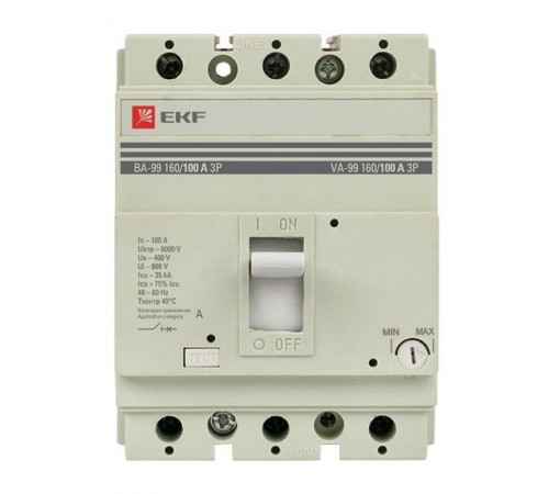 Выключатель автоматический ВА-99 160/100А 3P 35кА EKF PROxima  mccb99-160-100  EKF