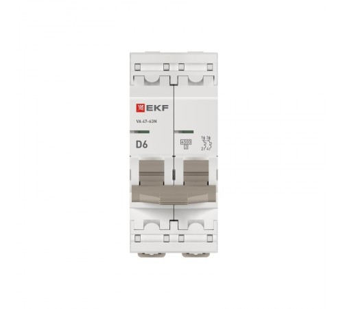 Выключатель автоматический ВА 47-63N 2P 6А (D) 4,5 кА PROXIMA M634206DEKF