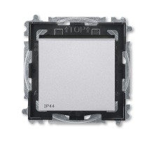 ABB Levit Серебро / дымчатый чёрный Переключатель кнопочный 1-кл. IP44  3559H-A86940 70  2CHH598940A4070  ABB