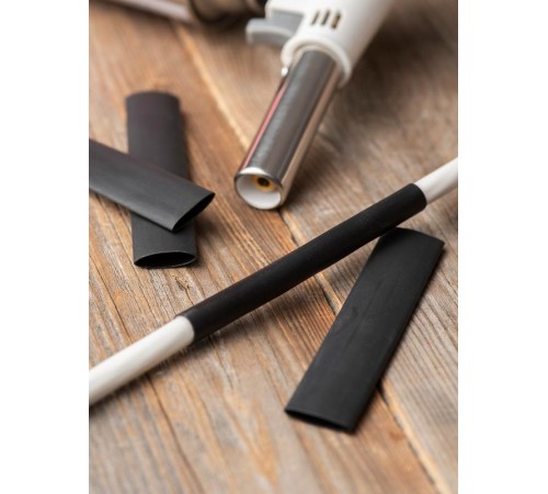 Термоусаживаемая трубка ТУТк с клеевым слоем нг 12/4 черная в отрезках по 1м EKF PROxima  tut-k12-b  EKF