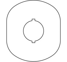 Шильдик MA6-1024 (желт.пласт. 1 место) с без текста  1SFA611930R1024  ABB