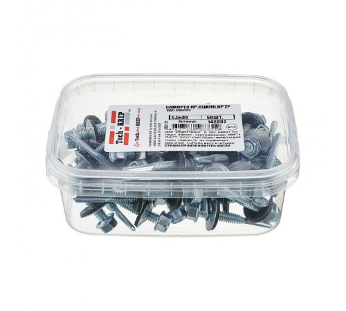 Саморез кр. оцин КРс ZP 5,5х38 удл.сверло 50шт - контейнер ( 0,375 кг)  142302  Tech-KREP