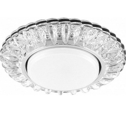 Светильник потолочный встраиваемый под лампу GX53 CD4026 20LED*2835 SMD 4000K, 15W GX53, без лампы, прозрачный, хром  29540  FERON