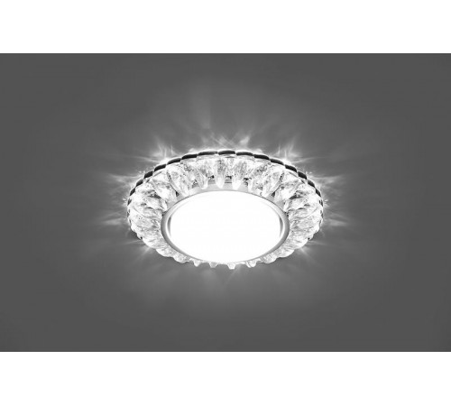 Светильник потолочный встраиваемый под лампу GX53 CD4026 20LED*2835 SMD 4000K, 15W GX53, без лампы, прозрачный, хром  29540  FERON