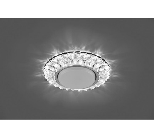 Светильник потолочный встраиваемый под лампу GX53 CD4026 20LED*2835 SMD 4000K, 15W GX53, без лампы, прозрачный, хром  29540  FERON