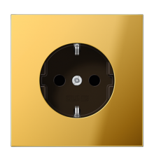 Штепсельная розетка SCHUKO 16A 250V~; металл цвета золота  GO1520  Jung