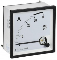 Амперметр Э47 30/5А кл. точн. 1,5 96х96мм  IPA20-6-0030-E  IEK