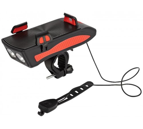 Фонарь велосипедный светодиодный VA-802 аккумуляторный powerbank сигнал держатель для телефона 5W  Б0058230  ЭРА