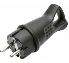 RPG16-30-442 Вилка угловая с/з, каучук 250В, 16A, IP44, серия Одри, черный  32843  STEKKER