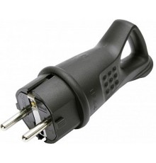 RPG16-30-442 Вилка угловая с/з, каучук 250В, 16A, IP44, серия Одри, черный  32843  STEKKER