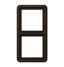 Рамка для вертикальной и горизонтальной установки ударопрочная, 2-кратная; коричневая  CD582WUBR  Jung