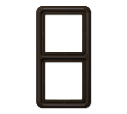Рамка для вертикальной и горизонтальной установки ударопрочная, 2-кратная; коричневая  CD582WUBR  Jung