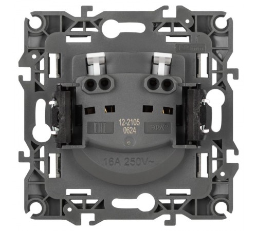 Розетка ЭРА Серия 12 12-2105-16 , 2P, 16А-250В, титан   Б0065699  ЭРА