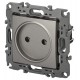 Розетка ЭРА Серия 12 12-2105-16 , 2P, 16А-250В, титан   Б0065699  ЭРА