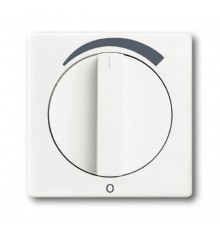 Плата центр. (накладка) с поворотной ручкой для регуляторов громкости WHD, серия solo/future, цвет белый бархат  1710-0-3870   2CKA001710A3870  ABB