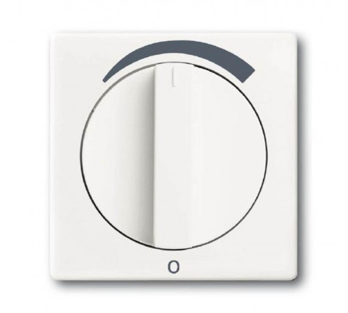 Плата центр. (накладка) с поворотной ручкой для регуляторов громкости WHD, серия solo/future, цвет белый бархат  1710-0-3870   2CKA001710A3870  ABB