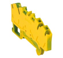 Пружинная клемма Viking 3 - заземляющая - однополюсная - 4 проводника - шаг 6 мм - желто-зеленый  037279  Legrand