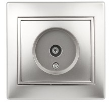 1-301-03 Intro Розетка TV одиночная, IP20, СУ, Plano, алюминий  Б0030078  Intro