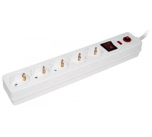 Сетевой фильтр СФ-05К-выкл. 5 мест 2Р+РЕ/5 метров 3х1мм2   WFP10-16-05-05-N  IEK