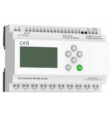ПЛК 430 Модуль ЦПУ 16 DI 10 RO 220В AC EP с экраном  PLC-430-CPU-16D10R-1AC-00  ONI