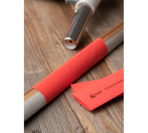 Термоусаживаемая трубка ТУТ нг 25/12,5 красная рулон PROxima  tut-25-r  EKF