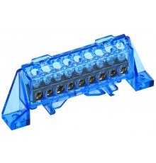 TEKFOR Шина N "ноль" в комбинированном DIN-изоляторе "Стойка" 6х9-9-С  TF-NN10-09-DP-K07  IEK