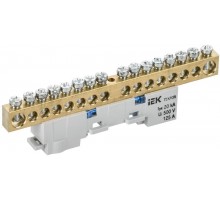 TEKFOR Шина N "ноль" неизолированная на универсальном держателе 8х12-16-С  TF-NN20-16-DL-K07  IEK