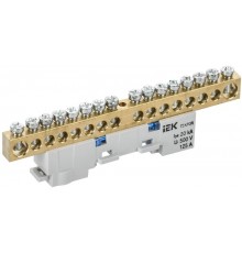 TEKFOR Шина N "ноль" неизолированная на универсальном держателе 8х12-16-С  TF-NN20-16-DL-K07  IEK