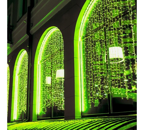 Светодиодная гирлянда ARD-CURTAIN-CLASSIC-2000x1500-CLEAR-360LED Green (230V, 60W)  024848  Arlight