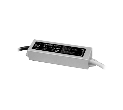Блок питания для светодиодной ленты пылевлагозащищенный 15W 12V IP66  202023015  Gauss