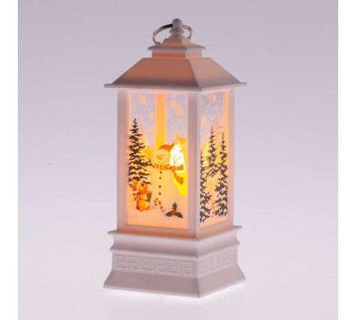 Новогодний декоративный светильник Снеговик  EGNDS-06   теплый белый диодов , h 20 см, 3*ААА, IP20  Б0051940  ЭРА