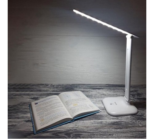 Светильник настольный складной, диммируемый, 10W,100-240V, 4000К, 360*150*150 мм, белый DE1725  29861  FERON