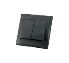 Выключатель 2-х кл. 10А графит "Лама"  SQ1815-0602  TDM