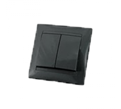 Выключатель 2-х кл. 10А графит "Лама"  SQ1815-0602  TDM